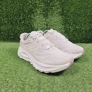 Hoka One One Gaviota 6 Lilac Cream Athletic Running Sneakers Womens 9.5 Wide